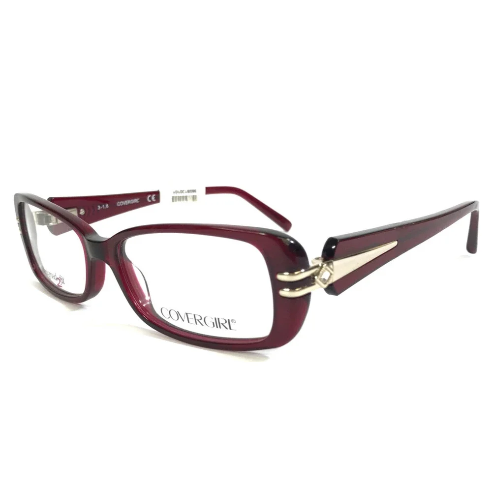 Covergirl Eyeglasses Frames CG0451 006 Red Gold Rectangle Full Rim 54-16-140